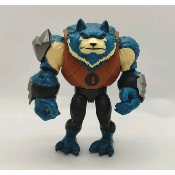 Cartoon Network Ben 10 Action Figure Bashmouth Blue Wolf Without Tail - 5" - Picture 1 of 5